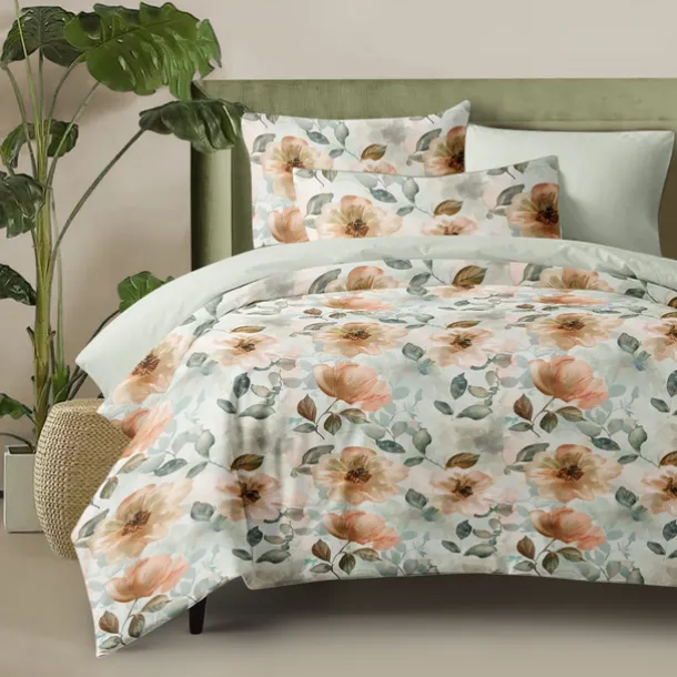 Duvet Cover Full Size Bedding Set Flowers Bed Sets Quilt Cover Soft Lightweight Comforter Cover with 2 Pillowcases for Summer Spring