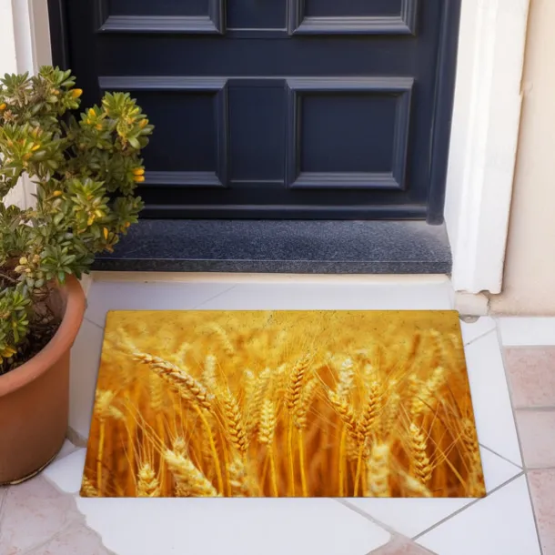 Ears of Wheat Doormat Non-Slip Oil Proof Rug Indoor Outdoor Mat Bedroom Decor Bathroom Mat Entrance Rug Door Mat