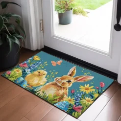 Easter Bunny Doormat Floor Mats Washable Rugs Kitchen Mat Non-Slip Oil Proof Rug Indoor Outdoor Mat Bedroom Decor Bathroom Mat Entrance Rug