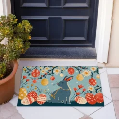 Easter Bunny Doormat Floor Mats Washable Rugs Kitchen Mat Non-Slip Oil Proof Rug Indoor Outdoor Mat Bedroom Decor Bathroom Mat Entrance Rug Folk Art