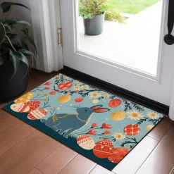 Easter Bunny Doormat Floor Mats Washable Rugs Kitchen Mat Non-Slip Oil Proof Rug Indoor Outdoor Mat Bedroom Decor Bathroom Mat Entrance Rug Folk Art