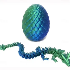 Easter 3D Printed Dragon Egg, Mystery Crystal Dragon Egg Fidget Toys Surprise, Easter Eggs Articulated Crystal Dragon Eggs with Dragon Inside