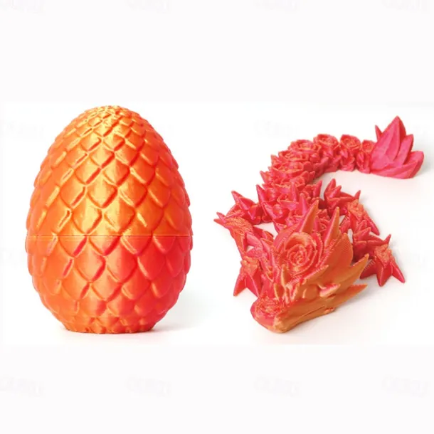 Easter 3D Printed Dragon Egg, Mystery Crystal Dragon Egg Fidget Toys Surprise, Easter Eggs Articulated Crystal Dragon Eggs with Dragon Inside