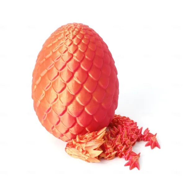 Easter 3D Printed Dragon Egg, Mystery Crystal Dragon Egg Fidget Toys Surprise, Easter Eggs Articulated Crystal Dragon Eggs with Dragon Inside