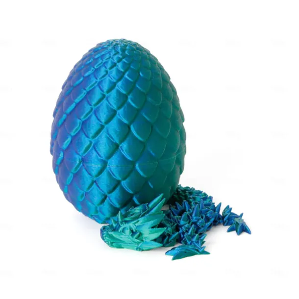 Easter 3D Printed Dragon Egg, Mystery Crystal Dragon Egg Fidget Toys Surprise, Easter Eggs Articulated Crystal Dragon Eggs with Dragon Inside