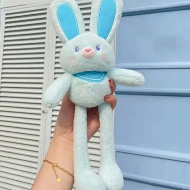Easter Gift for Kids Pull Up Rabbit Plush Toy,Easter Bunny Pull-up Toys,nteractive Stretchy Design Funny Rabbit Keychain Plush Rabbit Toy,12" Pull up Rabbit Pendant for Birthdays