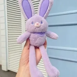 Easter Gift for Kids Pull Up Rabbit Plush Toy,Easter Bunny Pull-up Toys,nteractive Stretchy Design Funny Rabbit Keychain Plush Rabbit Toy,12