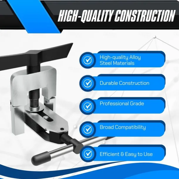 Eccentric Flaring Tool, HVAC Kit for 3/16-5/8 inch Pipes and Tubing, Brass, Aluminum, Copper, Flare Tool Kit with SAE 45 Degree Angle Cone for HVAC Gas Cooling Brake Line
