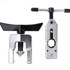 Eccentric Flaring Tool, HVAC Kit for 3/16-5/8 inch Pipes and Tubing, Brass, Aluminum, Copper, Flare Tool Kit with SAE 45 Degree Angle Cone for HVAC Gas Cooling Brake Line