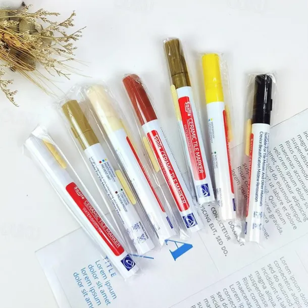 Effortlessly Repair and Refresh Your Tiles with this White Waterproof Grout Pen!