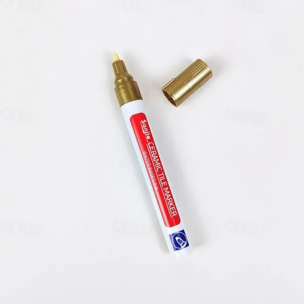Effortlessly Repair and Refresh Your Tiles with this White Waterproof Grout Pen!