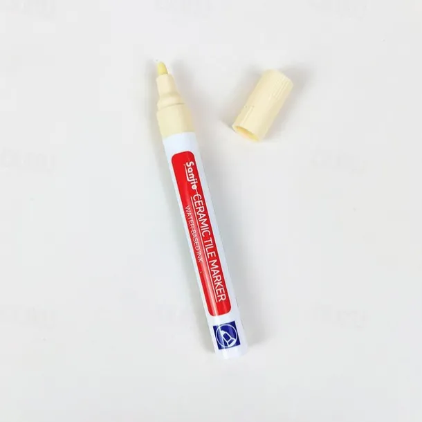 Effortlessly Repair and Refresh Your Tiles with this White Waterproof Grout Pen!