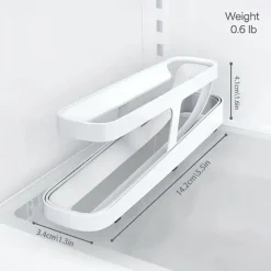 Egg Dispenser, Automatic Roll-on 2-Tiers Egg Trays, Egg Storage Box For Refrigerator, Plastic Egg Basket, Egg Fresh-Keeping Organizer, Kitchen Storage Accessories