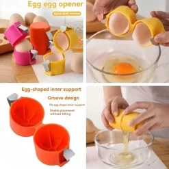 Egg Opener, Durable Egg Cracker, Egg Topper Cracker, Creative Egg Cracker Tool For Raw Eggs, Easy Kitchen Accessories, Quick Kitchen Utensils For Raw Egg, Cooking, Camping