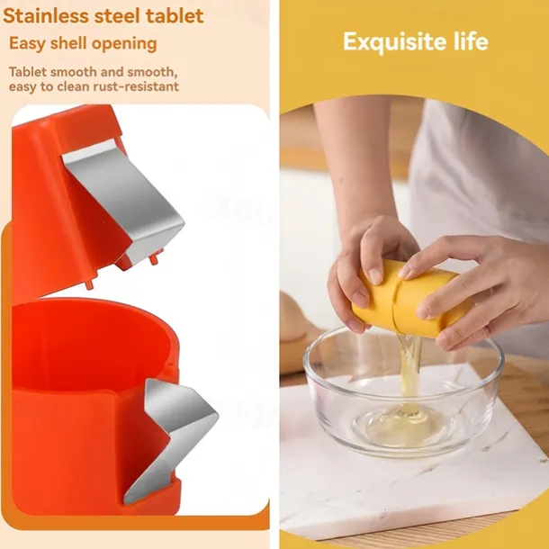 Egg Opener, Durable Egg Cracker, Egg Topper Cracker, Creative Egg Cracker Tool For Raw Eggs, Easy Kitchen Accessories, Quick Kitchen Utensils For Raw Egg, Cooking, Camping