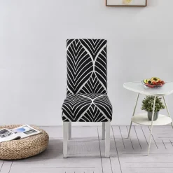 Elastic Floral Dining Chair Covers High Back Dining Chair Cover Stylish and Stretchable Slipcovers for Dining Room Chairs Protects Against Spills Stains and Wear