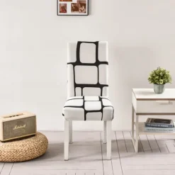 Elastic Floral Dining Chair Covers High Back Dining Chair Cover Stylish and Stretchable Slipcovers for Dining Room Chairs Protects Against Spills Stains and Wear