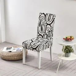 Elastic Floral Dining Chair Covers High Back Dining Chair Cover Stylish and Stretchable Slipcovers for Dining Room Chairs Protects Against Spills Stains and Wear