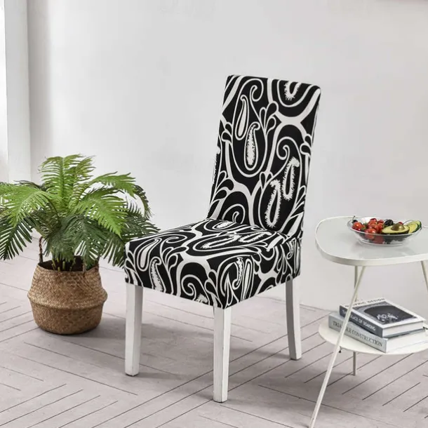 Elastic Floral Dining Chair Covers High Back Dining Chair Cover Stylish and Stretchable Slipcovers for Dining Room Chairs Protects Against Spills Stains and Wear
