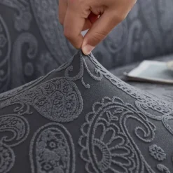 Elastic Jacquard Fabric Style of Skirt Sofa Cover Stretch Couch Cover Sectional L Shape Sofa Slipcover Corner Case for Living Room 1/2/3/4 Seat