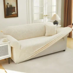 Elastic Jacquard Fabric Sofa Cover Stretch Couch Cover Sectional L Shape Sofa Slipcover Corner Case for Living Room 1/2/3/4 Seat