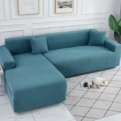 Elastic Jacquard Fabric Sofa Cover Stretch Couch Cover Sectional L Shape Sofa Slipcover Corner Case for Living Room 1/2/3/4 Seat