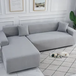 Elastic Jacquard Fabric Sofa Cover Stretch Couch Cover Sectional L Shape Sofa Slipcover Corner Case for Living Room 1/2/3/4 Seat