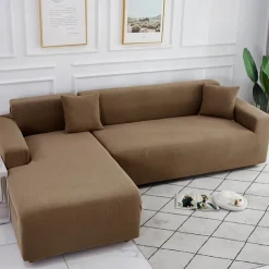 Elastic Jacquard Fabric Sofa Cover Stretch Couch Cover Sectional L Shape Sofa Slipcover Corner Case for Living Room 1/2/3/4 Seat