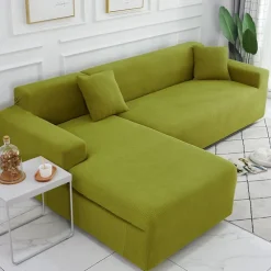 Elastic Jacquard Fabric Sofa Cover Stretch Couch Cover Sectional L Shape Sofa Slipcover Corner Case for Living Room 1/2/3/4 Seat
