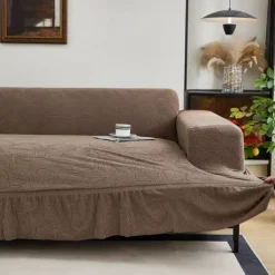 Elastic Jacquard Fabric Style of Skirt Sofa Cover Stretch Couch Cover Sectional L Shape Sofa Slipcover Corner Case for Living Room 1/2/3/4 Seat