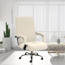 Elastic Office Chair Cover Computer Chair Cover Modern and Simple Fleece Cover Computer Chair Cover Armrest Seat Cover
