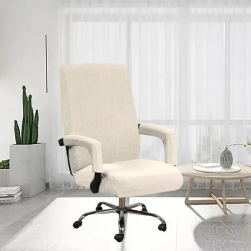 Elastic Office Chair Cover Computer Chair Cover Modern and Simple Fleece Cover Computer Chair Cover Armrest Seat Cover
