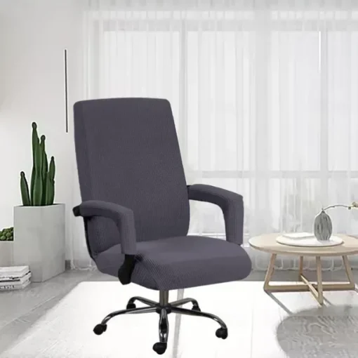 Elastic Office Chair Cover Computer Chair Cover Modern and Simple Fleece Cover Computer Chair Cover Armrest Seat Cover