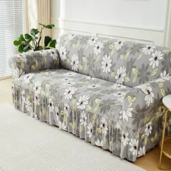Elastic Sofa Cover Full Cover Nordic Style Sofa Cover Non-slip Fabric Skirt Sofa Cover