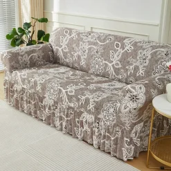 Elastic Sofa Cover Full Cover Nordic Style Sofa Cover Non-slip Fabric Skirt Sofa Cover