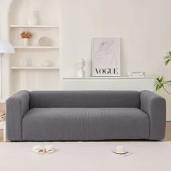 Elastic Sofa Cover Full Cover, Anti-Cat Scratch Thickened Creamy Style for Durable Furniture Protection Suitable for All Seasons and Sofa Types