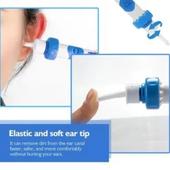 Electric Ear Suction Device,Portable Comfortable Efficient Automatic Electric Vacuum Soft Ear Pick Ear Cleaner Easy Earwax Remover Soft Prevent Ear-Pick Clean Tools Set for Adults Kids