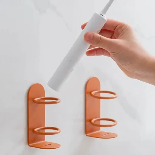Electric Toothbrush Holder Wrought Iron Wall Hanging Punch Free Easy To Disassemble And Wash Strong Carrying Capacity Holders