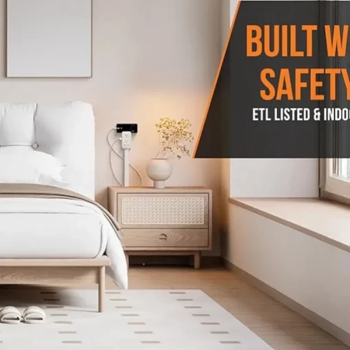 Electrical Outlet Extender. Access Hard-to-Reach Outlets Use Behind Couches, Nightstands, Desks, and More