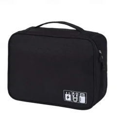 Electronics Organizer, Travel Universal Cable Organizer Bag, Waterproof Electronics Accessories Storage Cases,Charger, Phone, USB, SD Card, Hard Drives, Power Bank, Cords 9.45*7.09*3.94Inch