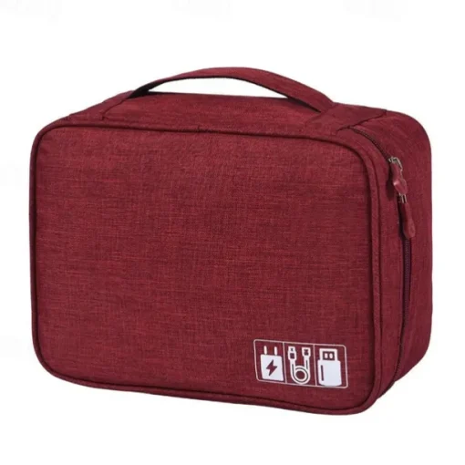 Electronics Organizer, Travel Universal Cable Organizer Bag, Waterproof Electronics Accessories Storage Cases,Charger, Phone, USB, SD Card, Hard Drives, Power Bank, Cords 9.45*7.09*3.94Inch