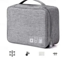Electronics Organizer, Travel Universal Cable Organizer Bag, Waterproof Electronics Accessories Storage Cases,Charger, Phone, USB, SD Card, Hard Drives, Power Bank, Cords 9.45*7.09*3.94Inch