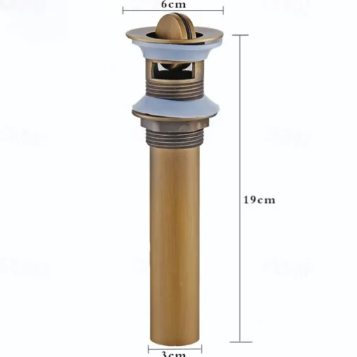 Electroplated Pop-up Water Drain With Overflow Superior Quality Faucet Accessory Antique Brass Golden and Black Finished