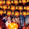 Elegant Wedding Party Reception Maple Leaf Pumpkin String Lights – 10/20/40LED USB Battery Powered Fall Garland for Autumn Home Decor 1.5/3/6M for Halloween