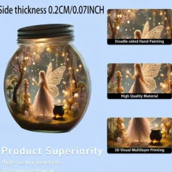 Elf-Themed Agate Shaped Light Catcher - Multifunctional Fairy Princess Plaque for Bedroom, Living Room, Kitchen, Door, Window, Garden Decoration