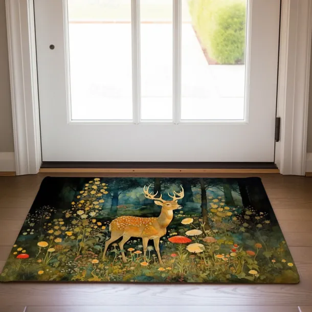 Elk Animal Doormat Floor Mats Washable Rugs Kitchen Mat Non-Slip Oil Proof Rug Indoor Outdoor Mat Bedroom Decor Bathroom Mat Entrance Rug