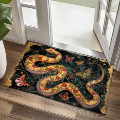 Enamel Snake Doormat Kitchen Mat Floor Mat Non-Slip Area Rug Oil Proof Rug Indoor Outdoor Mat Bedroom Decor Bathroom Mat Entrance Rug