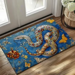 Enamel Snake Doormat Kitchen Mat Floor Mat Non-Slip Area Rug Oil Proof Rug Indoor Outdoor Mat Bedroom Decor Bathroom Mat Entrance Rug