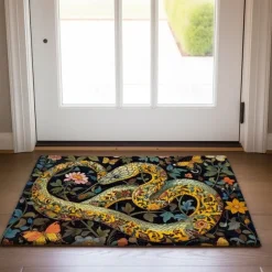 Enamel Snake Doormat Kitchen Mat Floor Mat Non-Slip Area Rug Oil Proof Rug Indoor Outdoor Mat Bedroom Decor Bathroom Mat Entrance Rug