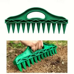 Ergonomic Handheld Plastic Gardening Puncher - Soil Quick Drilling Seed Spacer Tool for Vegetable Plant Sowing, Essential for Spring Sowing